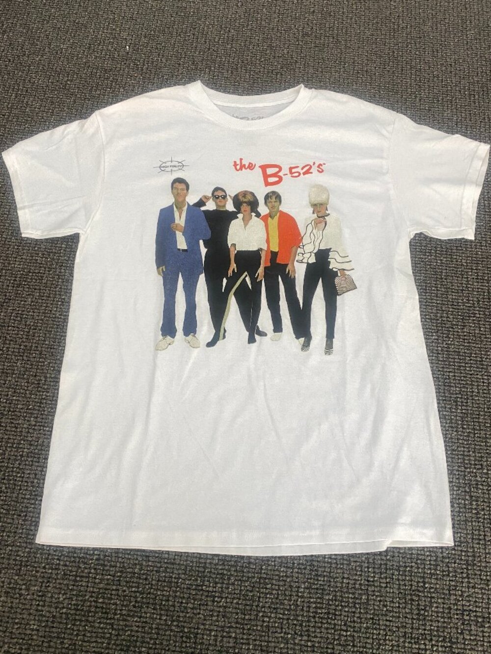 Great Condition Official B-52's White Tee Shirt / Adult Size Medium 100% Cotton